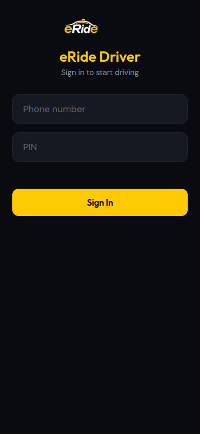 eRide Driver App
